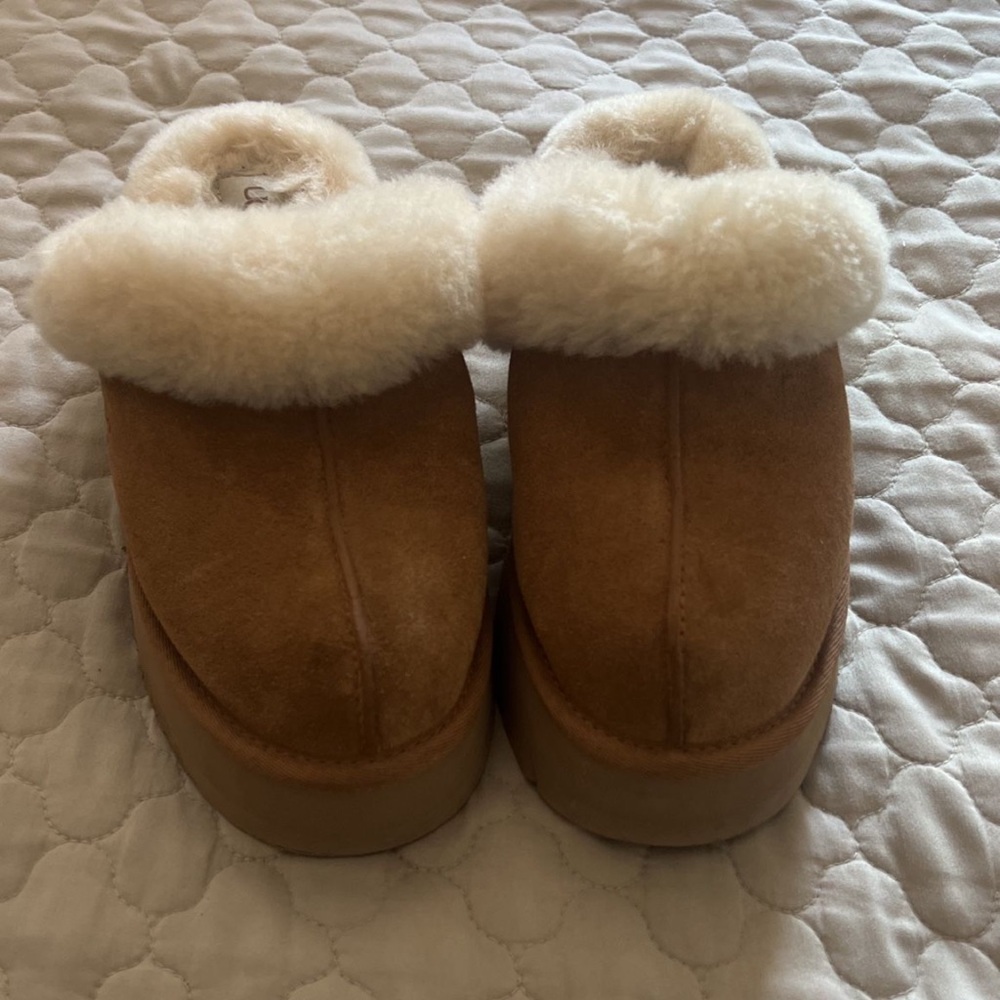 UGG Tan Cream Cozy Slippers